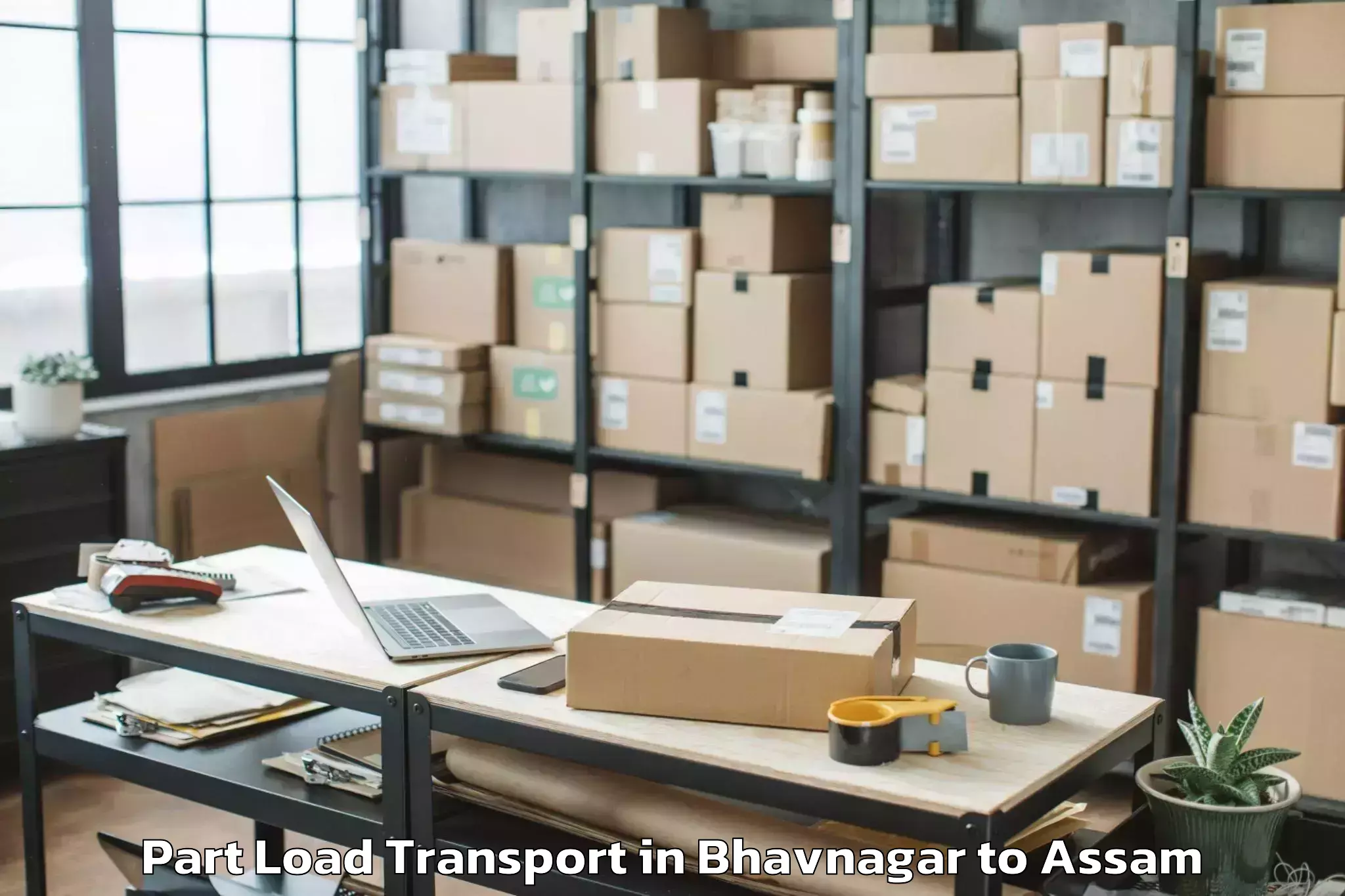 Book Bhavnagar to Howraghat Part Load Transport Online